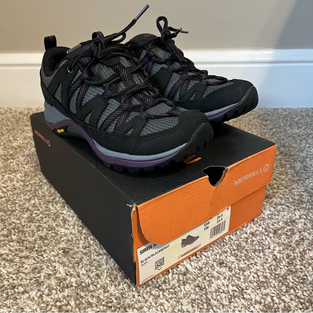 Merrell Womens Siren Sport 3 Black/Blackberry Size 5.5 Sneakers